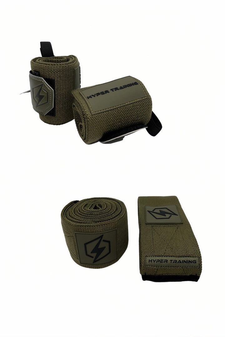 KNEE WRAP AND WRIST WRAP  BUNDLE - OLIVE GRREN