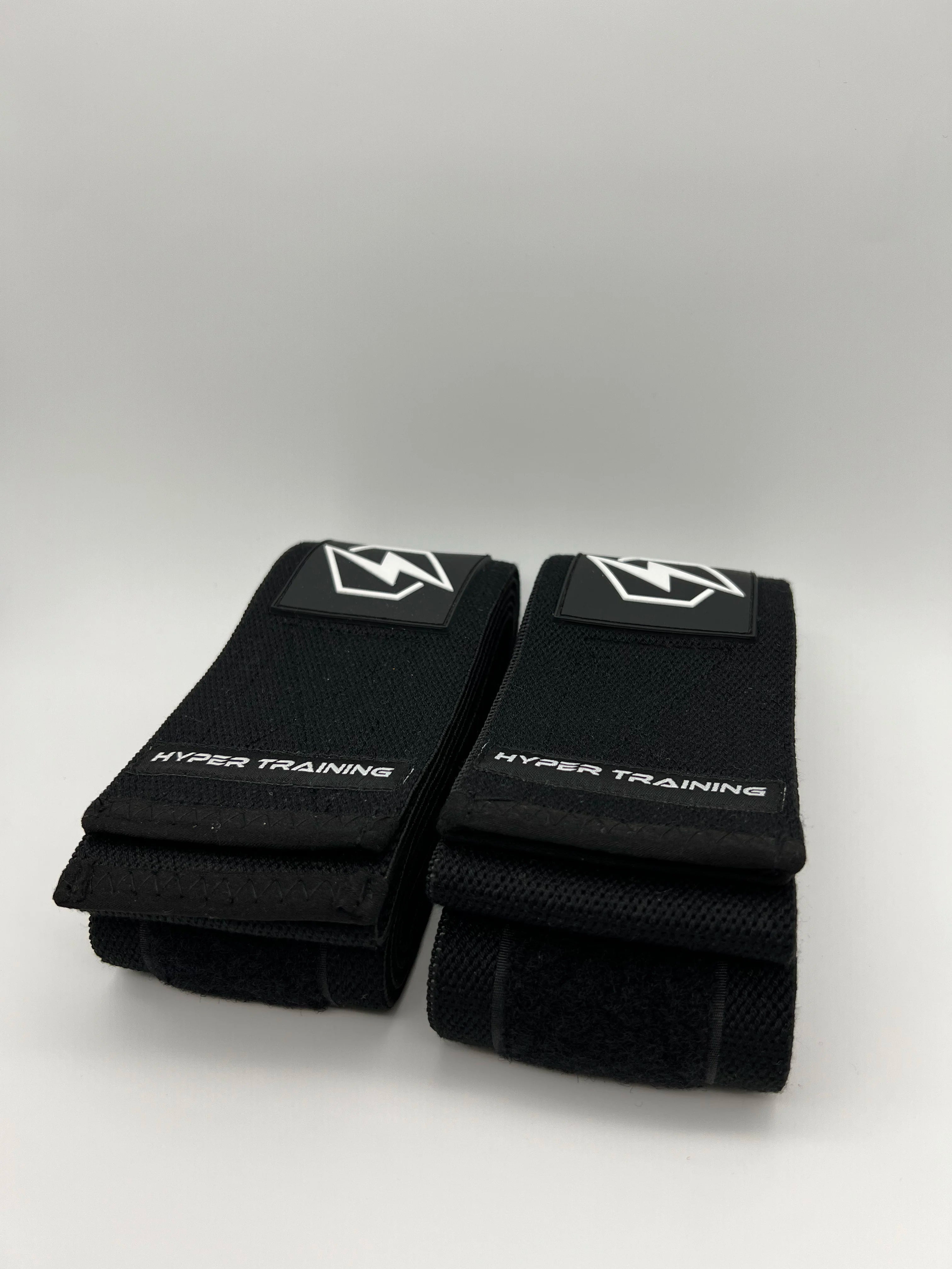 PREMIUM KNEE WRAPS - BLACK - Hyper Training Gear