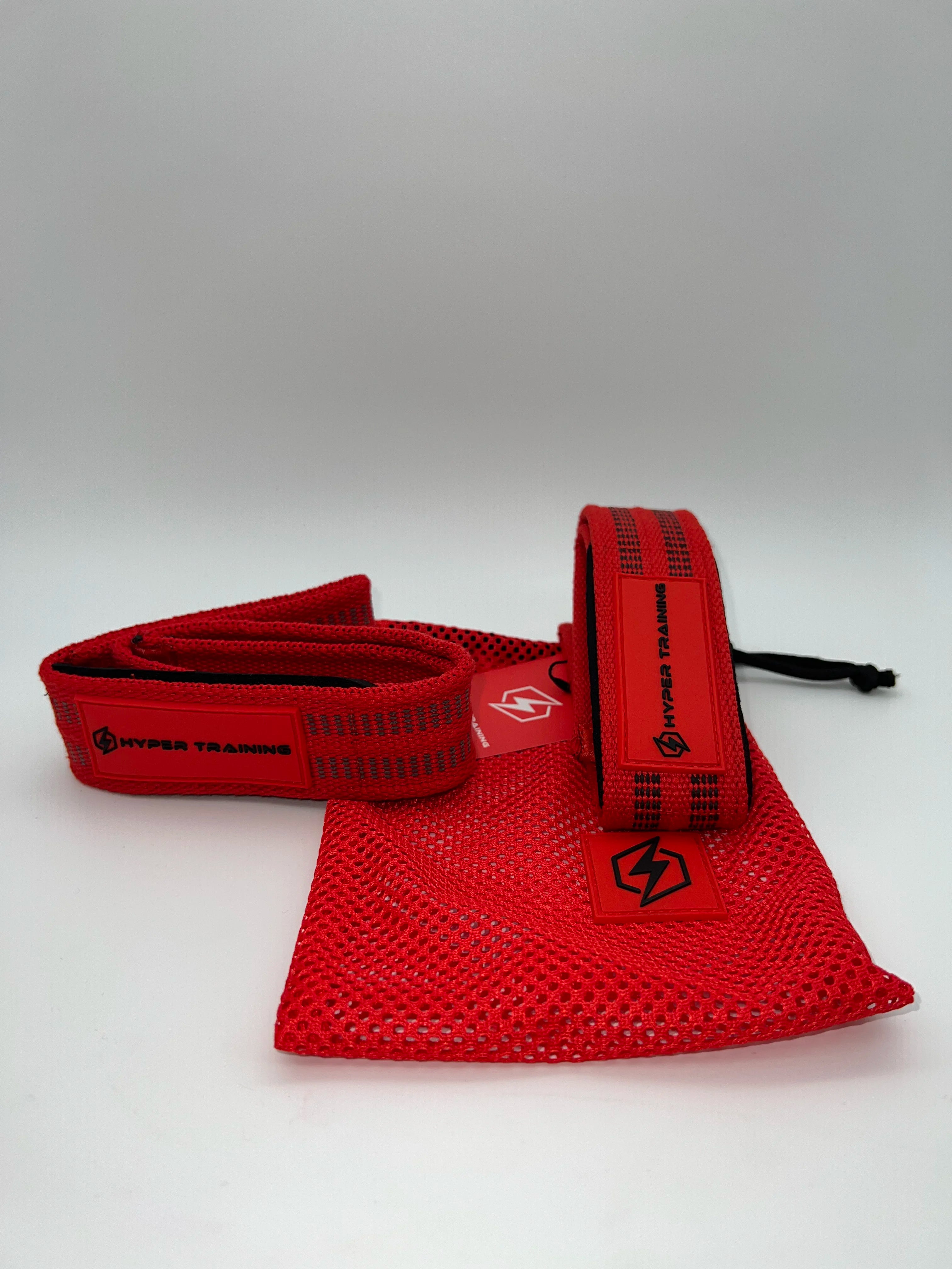 HEAVY DUTY LIFTING STRAP - RED - Hyper Training Gear